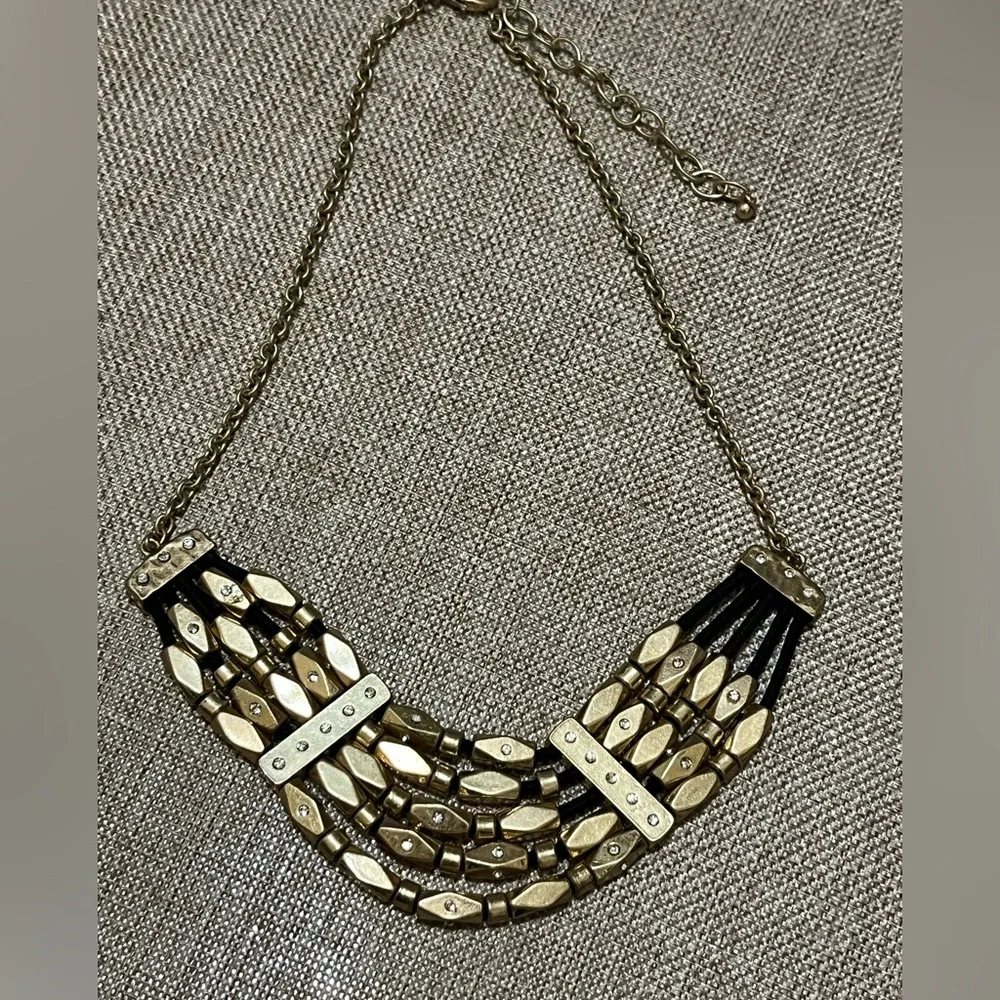 Free People Gold and Black Multi-Strand Necklace - Picture 3 of 3